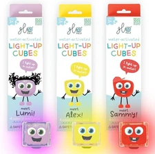 Glo Pals Water-Activated Light-Up Cubes Bundle for Sensory Play – 12 Pack