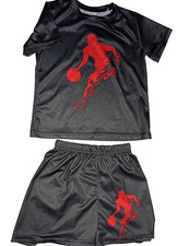 Boys Black /Red Short Set size 7 EXCELLENT CONDITION