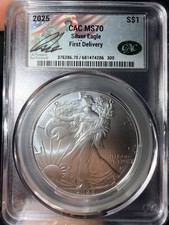  2025 Silver Eagle - First Delivery - Cac Ms70 - - Drzewucki Signed