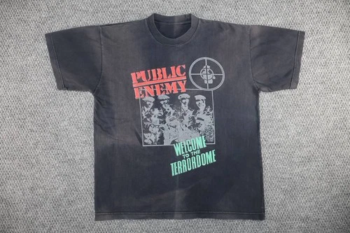 90s Public Enemy Welcome To The Terrordome Rap Tee T 1990s vintage concert t-shirt, vintage, size L, single stitch, B+ condition