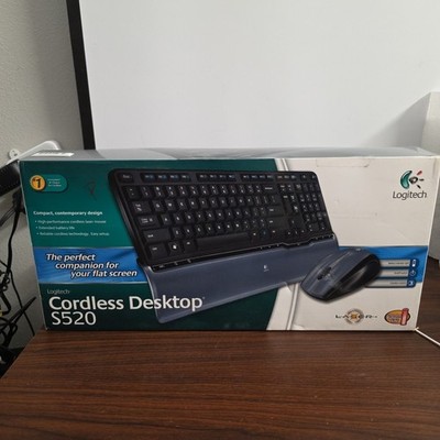 Logitech 920-000922 Black 104 Normal Keys USB RF Wireless Desktop S520