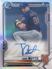 2021 BOWMAN CHROME PROSPECT AUTOGRAPHS#CPA-JBU JOSE BUTTO REFRACTOR