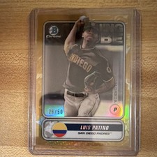 Topps Bowman Chrome Luis Patino #STG-LP Gold Refractor /50 San Diego Padres MLB