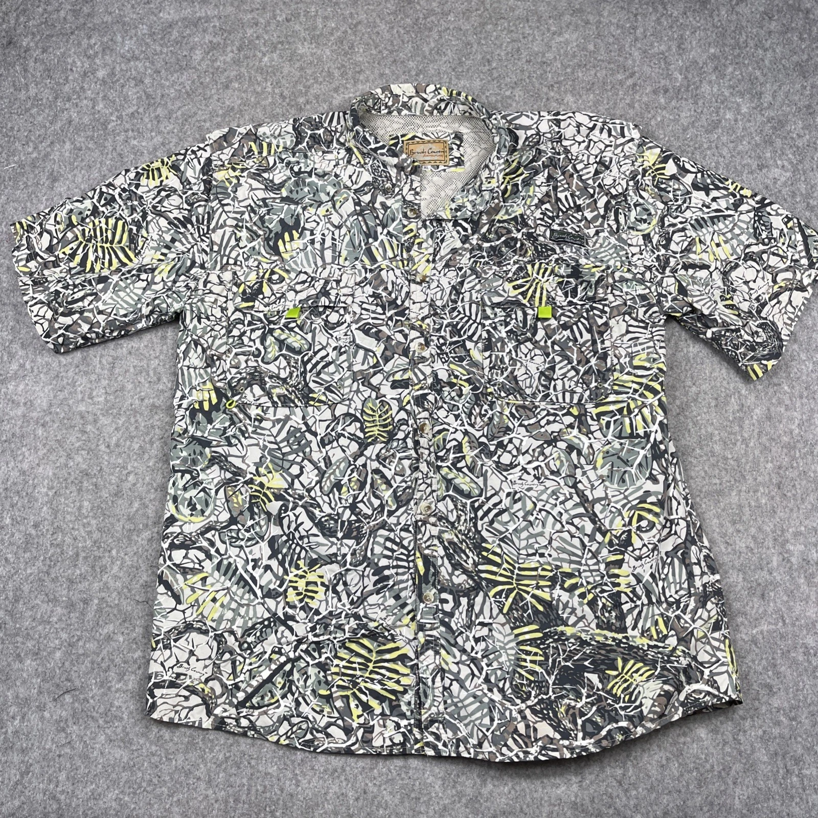 Brush Country Shirt Mens XL Green Camo Hunting Outdoor Vented