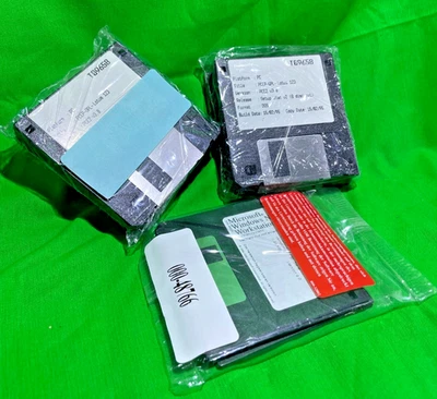 BRANDED AND UNBRANDED 10 x 3.5” Floppy Disks 1.44MB - Original software Media - Never used.