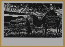 Turksib Railway Kazakhstan Camel Soviet Graphic Art 1970 USSR Postcard Vintage