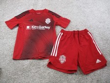 Century Jersey Shirt Shorts Set Youth 11-12Y Red Soccer Adidas AEROREADY 33