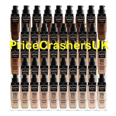 NYX Professional Makeup Can't Stop Won't Full Coverage Foundation Vegan 45 Farbtöne