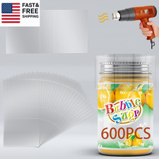 600Pcs Shrink Wrap for Bottles Bands Jars - Clear Heat Shrink Bottle Seals for