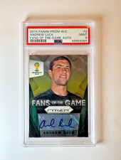 🌟RARE 2014 Panini Prizm World Cup Andrew Luck FANS OF THE GAME AUTO PSA 9 MINT