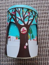 Marks & Spencer Christmas Winter Woodland Musical Rotating Biscuit Tin 17cm 2011