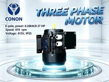 6 poles 0.25kw 0.37HP 905rpm shaft 14mm Electric motor Three-phase 240v/415v