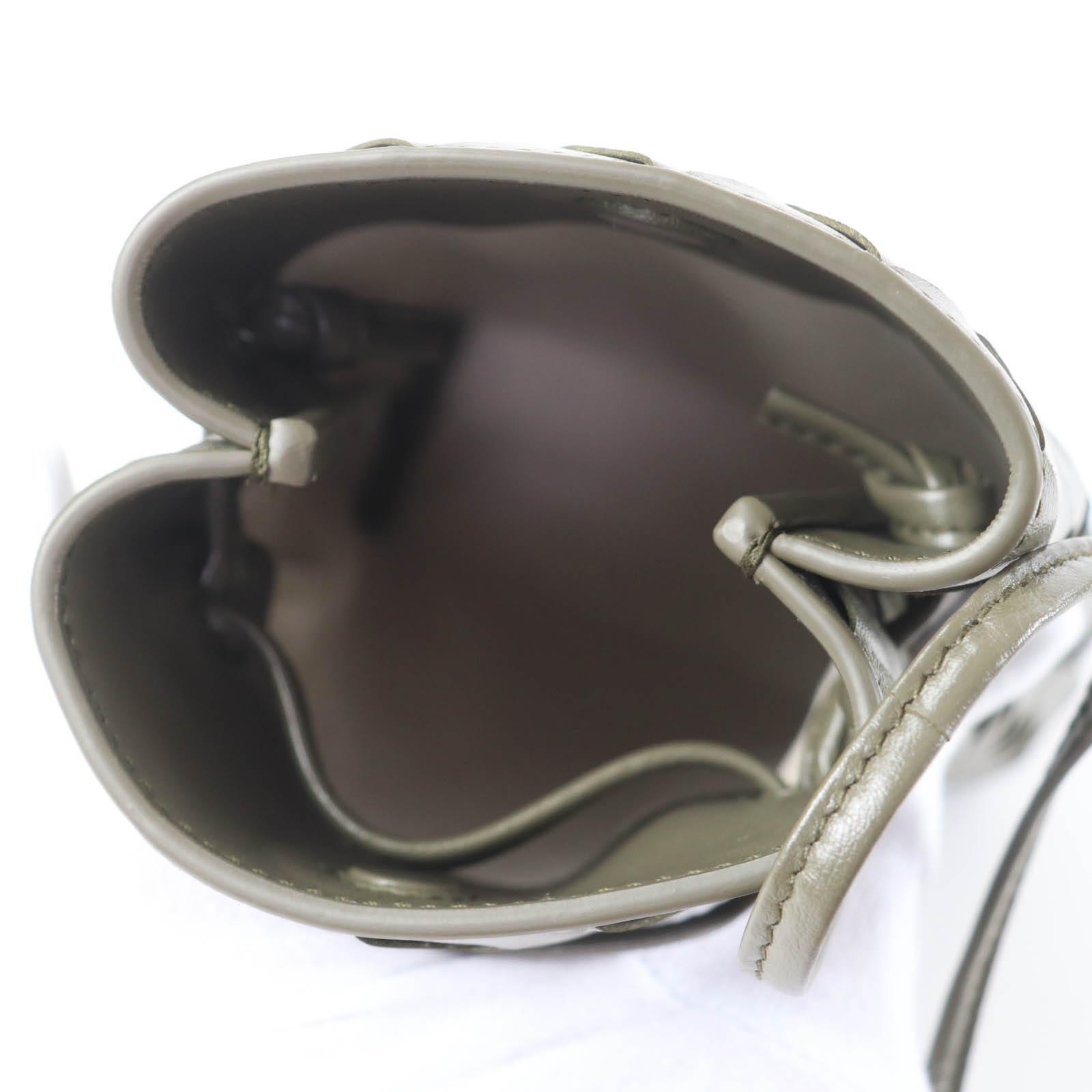 Excellent BOTTEGAVENETA Shoulder Bag INTRECCIATO leather khaki leather Women thumbnail 9