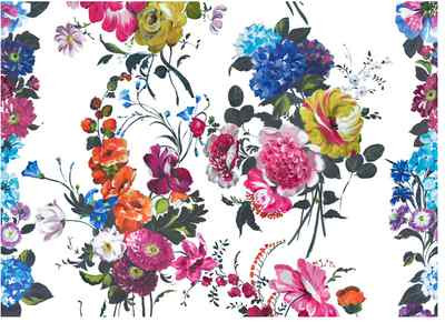 DESIGNERS GUILD STOFF AMRAPALI PFINGSTROSE F1840/01 FLORAL LEINEN 1,6 CM X 140 CM