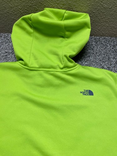 The North Face Hoodie Mens XL Lime Bright Green Fleece Pullover Sweatshirt - Picture 10 of 10