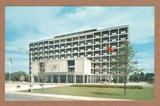 The New City Hall Building Flag Ottawa Ontario Canada UNP Chrome Postcard