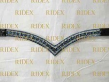 5 Row Clear Crystal V Shape Brow-Band for Leather horse Bridle.