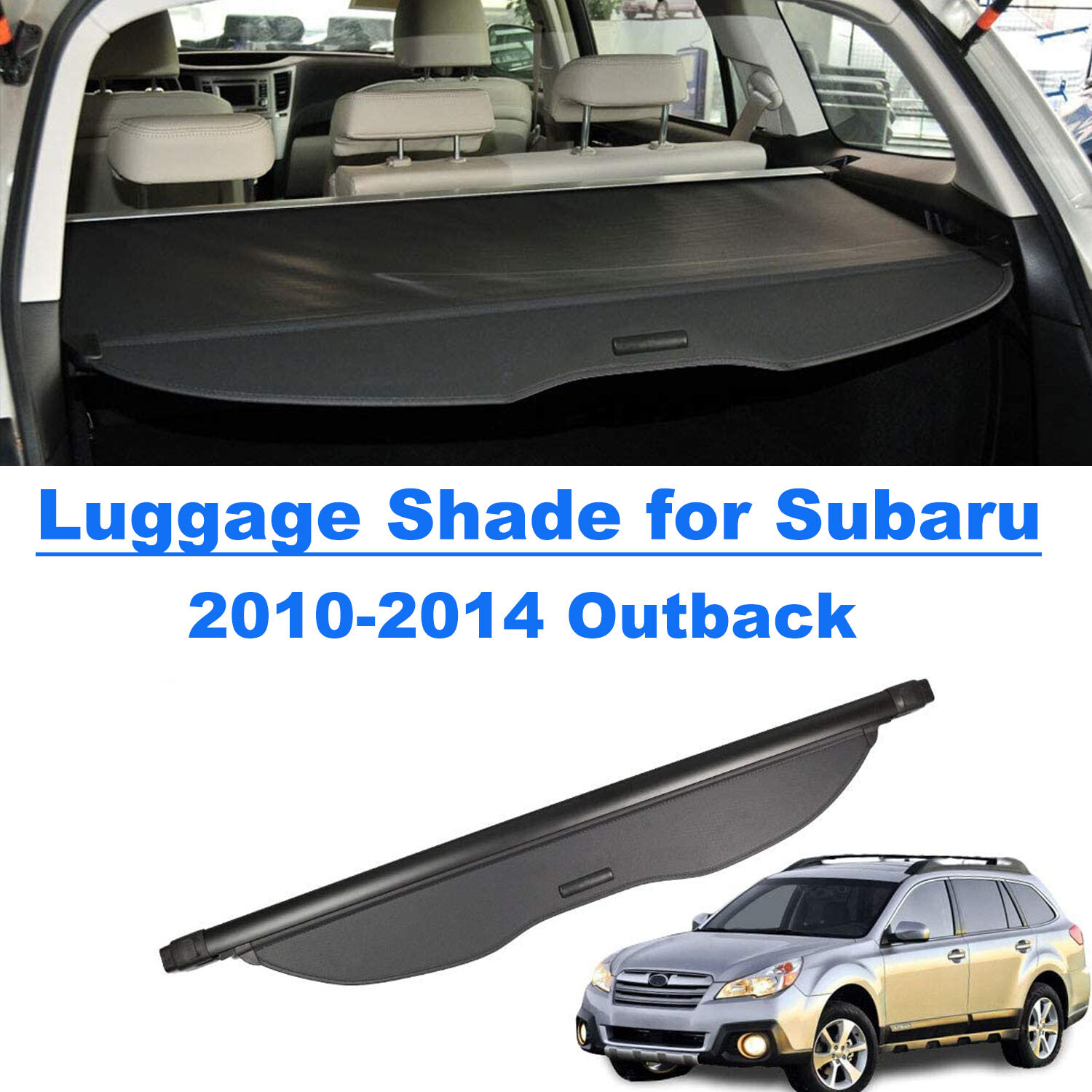 For 20102014 Subaru Outback Cargo Cover Retractable Rear Trunk SUV Accessories eBay
