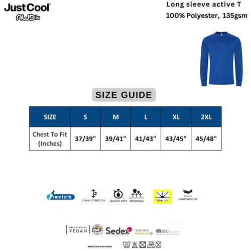 Quick Dry Mens Long Sleeve T Shirt Lightweight Fitness Tops With Zipped Pocket - Picture 2 of 12