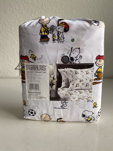 Juego de sábanas de béisbol Peanuts Snoopy Charlie Brown Woodstock Sports tamaño Reina NUEVO - Imagen 8 de 15