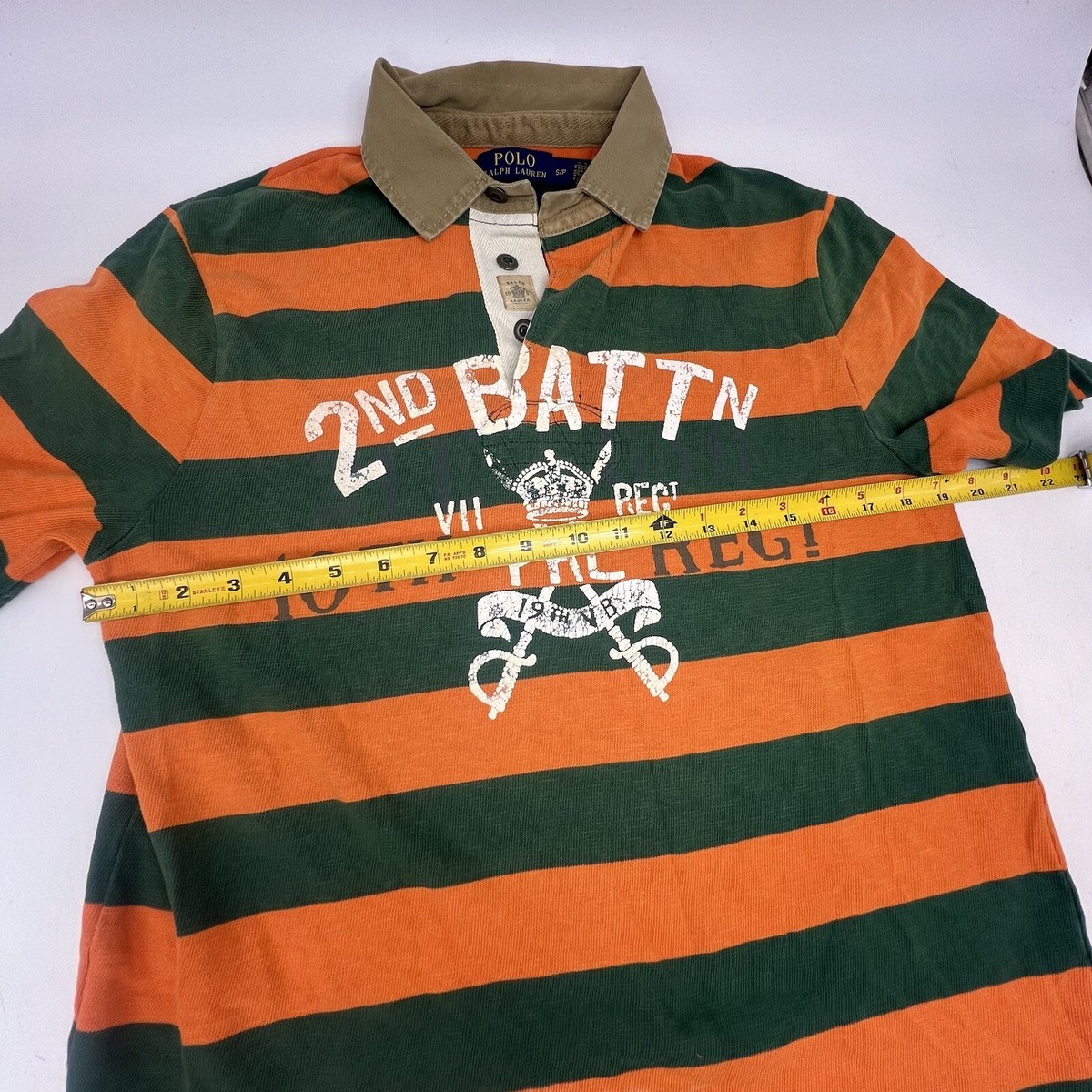 Ralph Lauren Polo MENS SMALL 2nd Battn 10th RGNT Rugby Shirt
