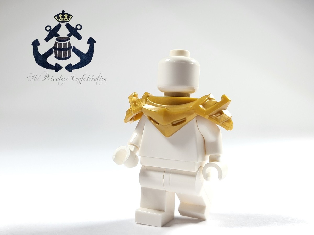 LEGO Minifigure Pearl Gold Armor Shoulder Pads Spiked 3216 For