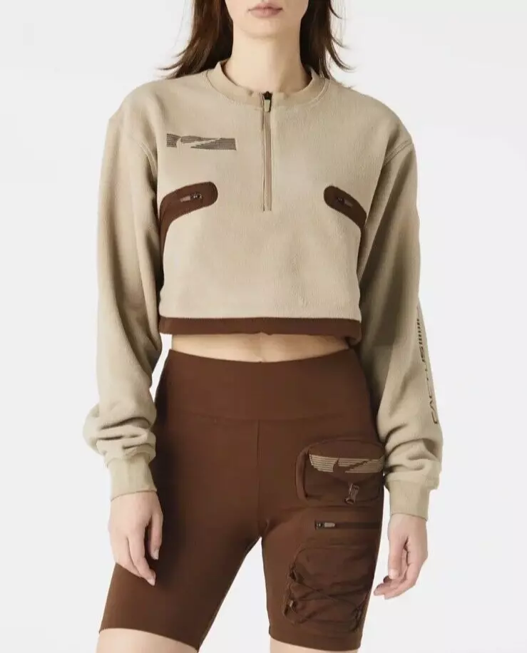 NIKE x Travis Scott NRG Cropped Pullover Sweater Fleece Jacket Women's Size M