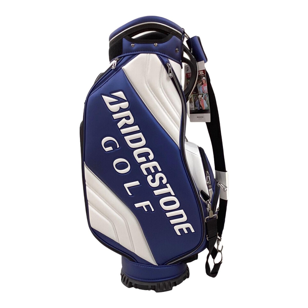 BRIDGESTONE TOUR MODEL ゴルフバッグ BRIDGESTONE GOLF Caddy Bag Navy x White 9.5 Type 2024 Model