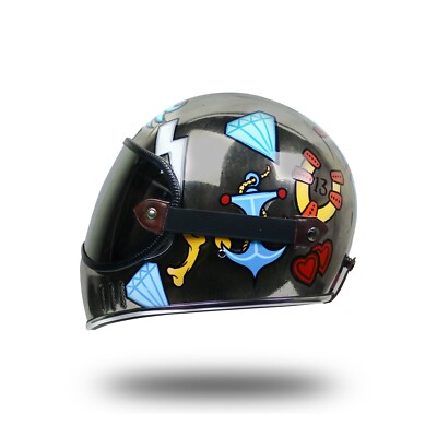 Zoan half motorcycle helmet, Marshall design, small, galaxy hand painted Went looking for custom painted helmets again this week in  main image 2