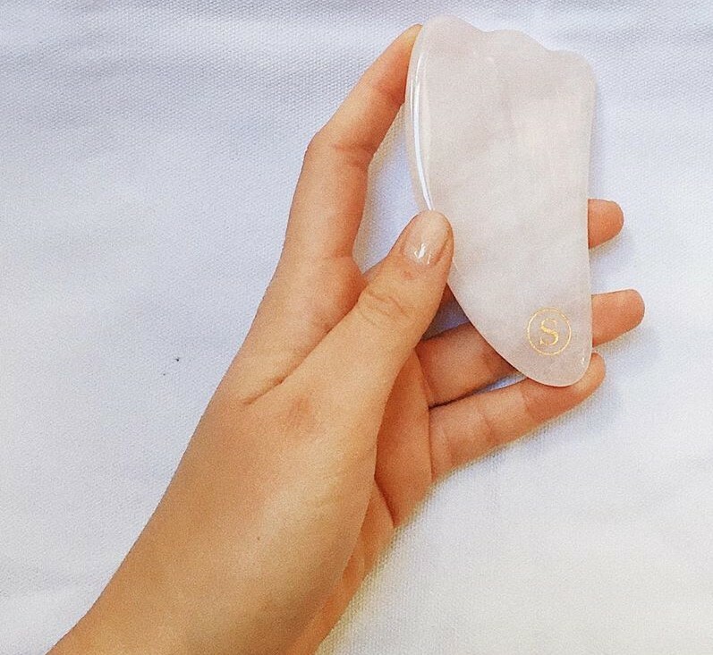 Rullo Per Massaggio E Gua Sha Autentici In Quarzo Rosa 100% Naturale - Massaggiatore Viso Anti-invecchiamento - Foto 8