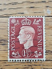 Great Britain Stamp King George VI 1 1/2d Used 237 Wave Cancel