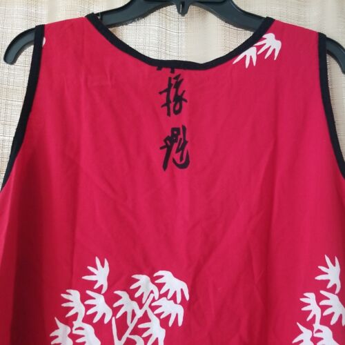 SUNSET ROSE Clothing Company Hawaii Aloha Womens Red Floral Tank Blouse Size L - Picture 10 of 17
