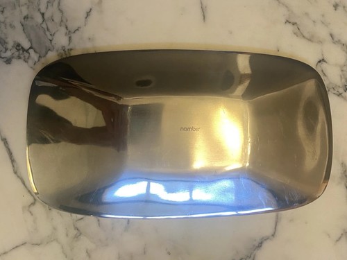 Nambé MCM Vassoio Argento Servizio Piatto Rettangolare 11"x 6" Marupa Tavola Natale - Foto 11 di 13