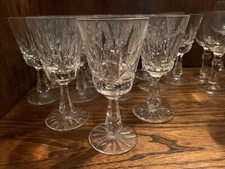 Waterford Cut Crystal Glass Rosslare Claret Wine Goblet 6" Set of 14