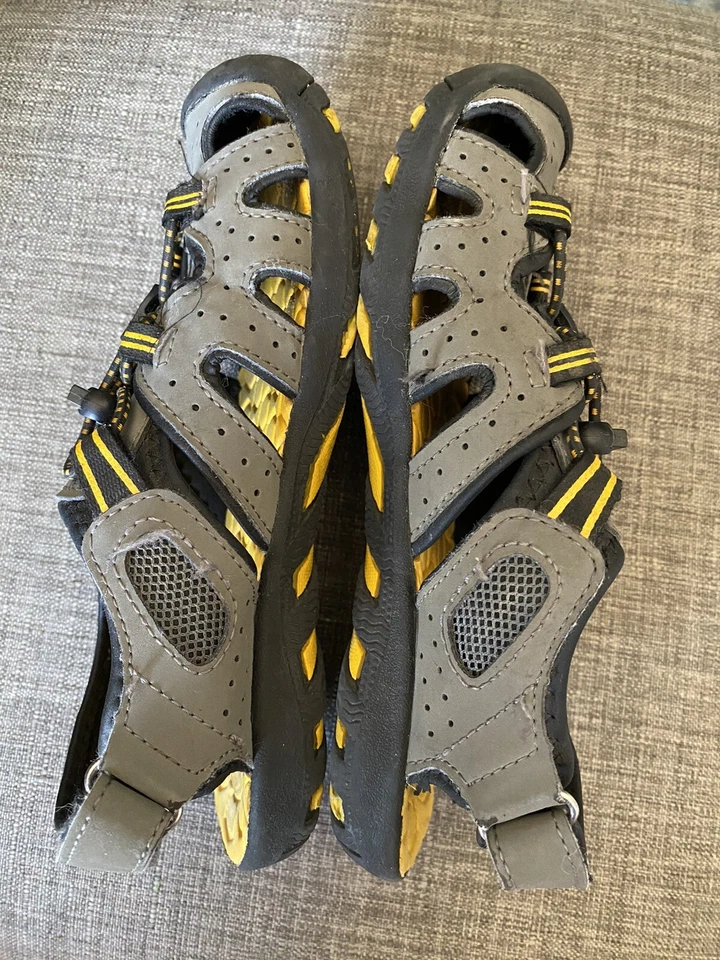 Sandalias Khombu Talla 2 Jóvenes Niños Gris Amarillo Negro Zapatos Kyle 1182623 Foto 4 de 4