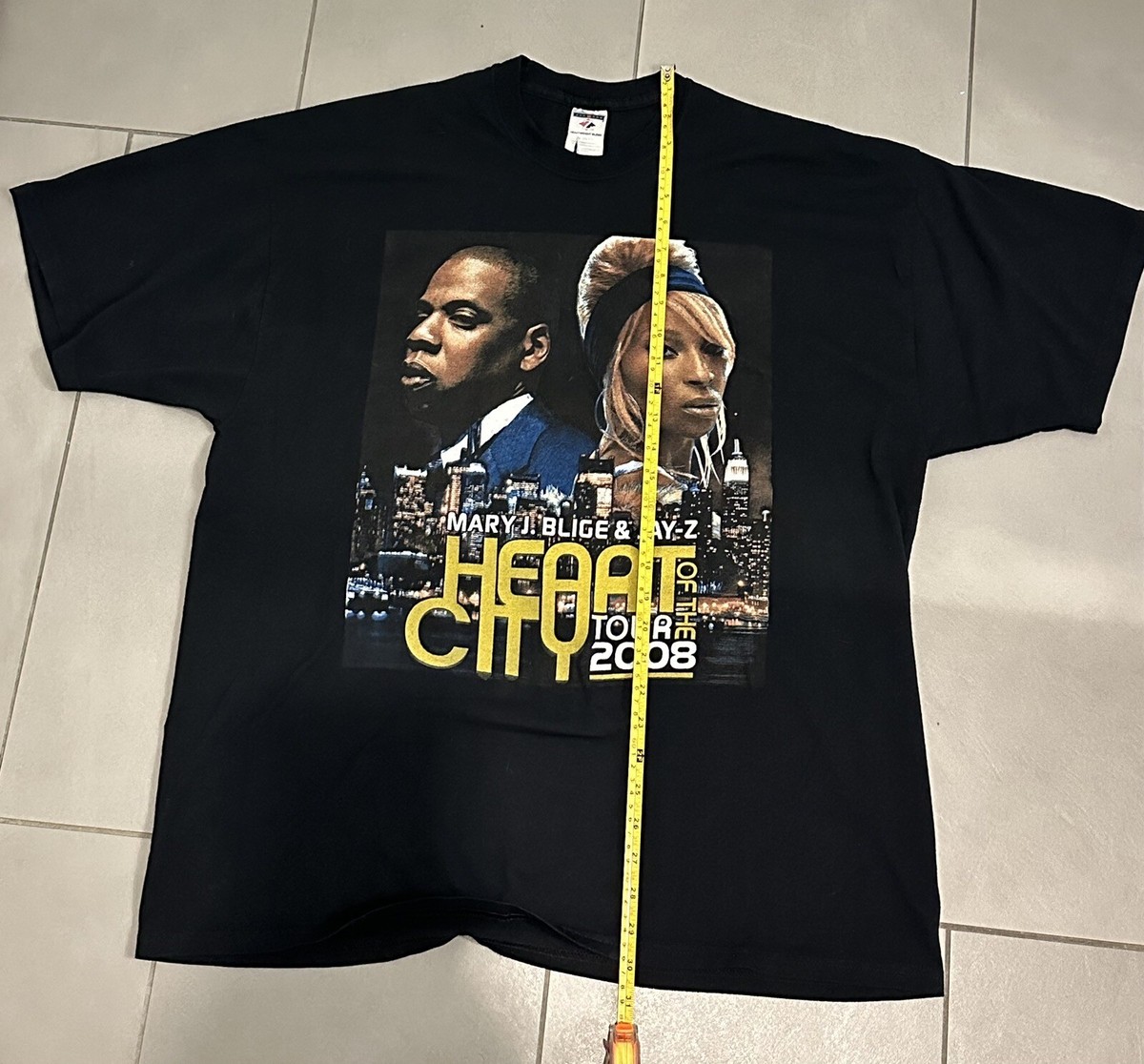 Jay- Z & Mary J. Blige Heart Of The City Tour T- Shirt Black XXL 