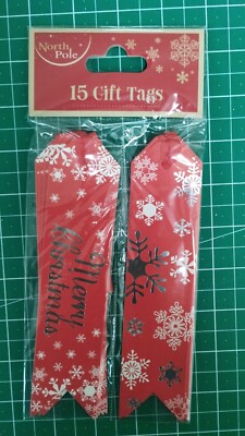 15 Geschenkanhänger rot Weihnachtsbox Geschenke Bandbox Paketanhänger Name Merry Xmas