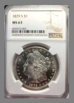 1879-S MORGAN SILVER DOLLAR $1 SAN FRANCISCO MINT / EX GRADED NGC