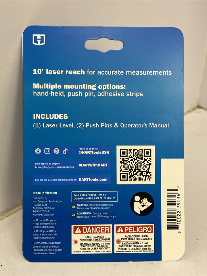 HART Laser Level 10' eBay