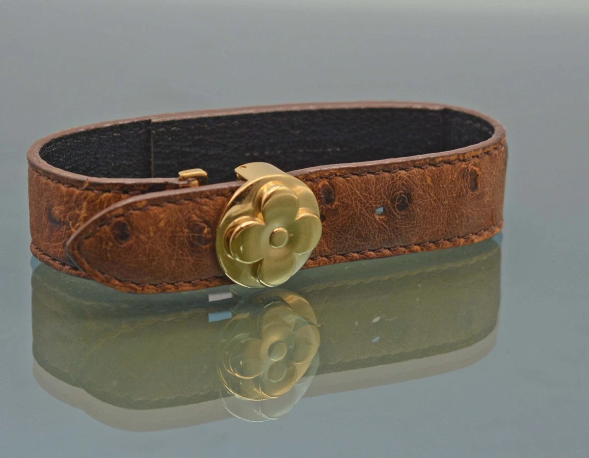 OSTRICH Belt Strap for LOUIS VUITTON Signature Buckle, Genuine Ostrich