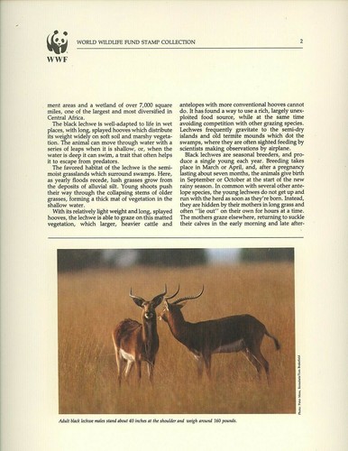 Postal History WWF FDC PANELS Zambia #427-430 Black Lechwe Antelope 1987 Set 4 - Picture 4 of 10