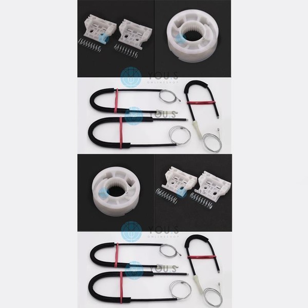 FüR CitroËN C5 Iii Fensterheber Reparatursatz Seilzug Set Vorne Links + Rechts-image