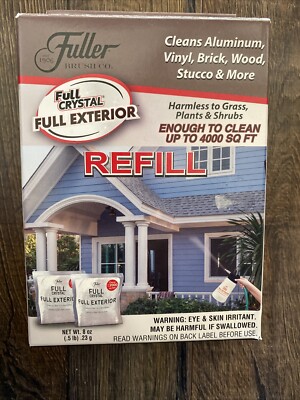 Full Exterior Refill Kits-Crystal Powder Siding Cleaner Packets Non-Toxic, 2 Pk