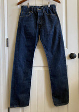Vtg Levi  s Jeans Mens 29x32 30x31 Actual 501 XX Button Fly Dark Wash Denim