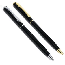 Stainless Steel Ballpoint Pen Ball Point Writing Pen Student Stationery Retro