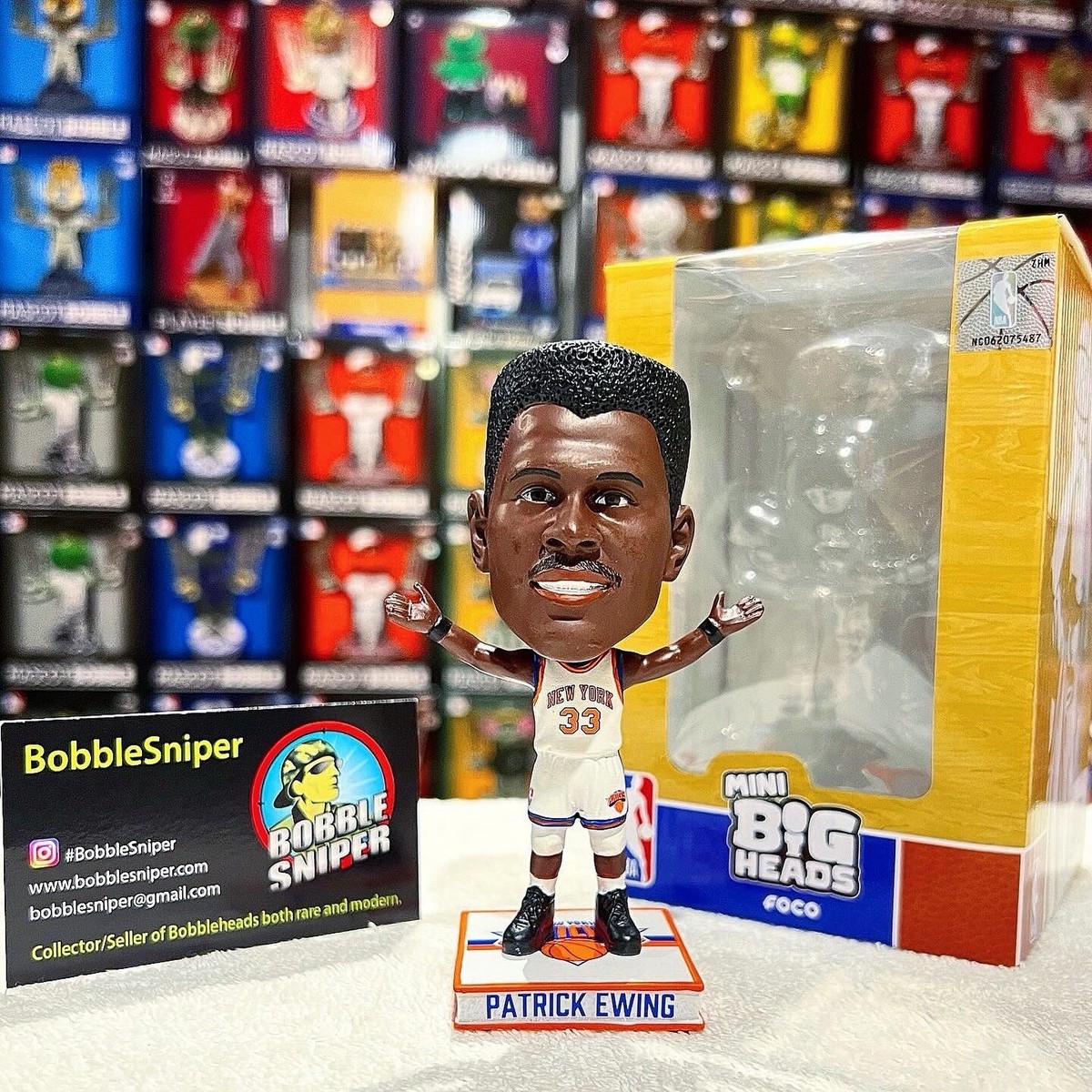 ファングッズ NBA MINI BIG HEADS BOBBLE PATRICK EWING New York Knicks Legend NBA Mini Bighead MSG NBA
