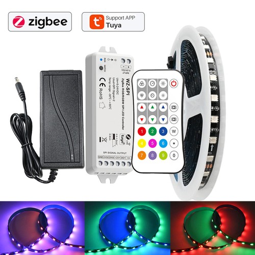 Tuya Zigbee WS2811 Addressable Dream Color RGB Pixel LED Strip Light Set f Alexa - Picture 1 of 19