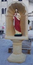 CUPOLA CAPPELLA CON COLONNA STATUA DEL CUORE DI GESU' DA GIARDINO PER ESTERNO