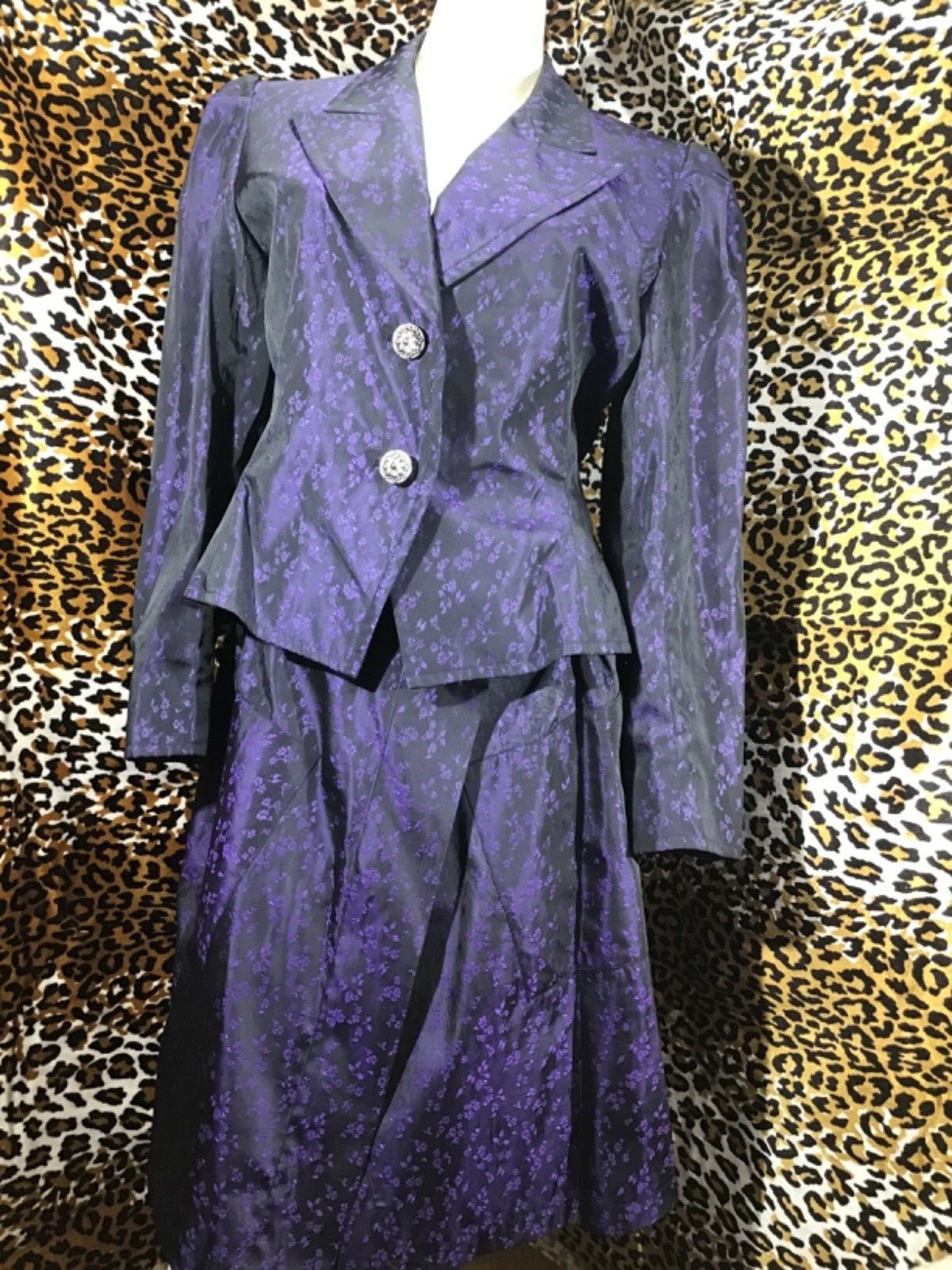🔥 Yves Saint Laurent Variation Peice Blazer Skirt Suit Size 40