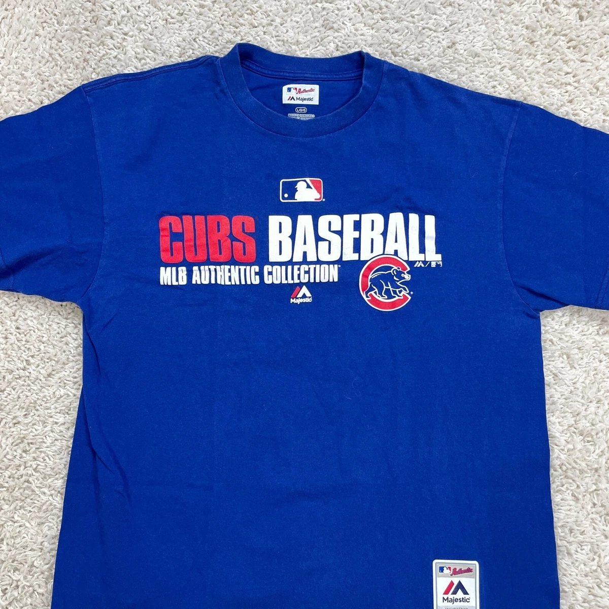 Chicago Cubs Shirt Mens Large Blue Baseball MLB Logo Front Outside Major  League